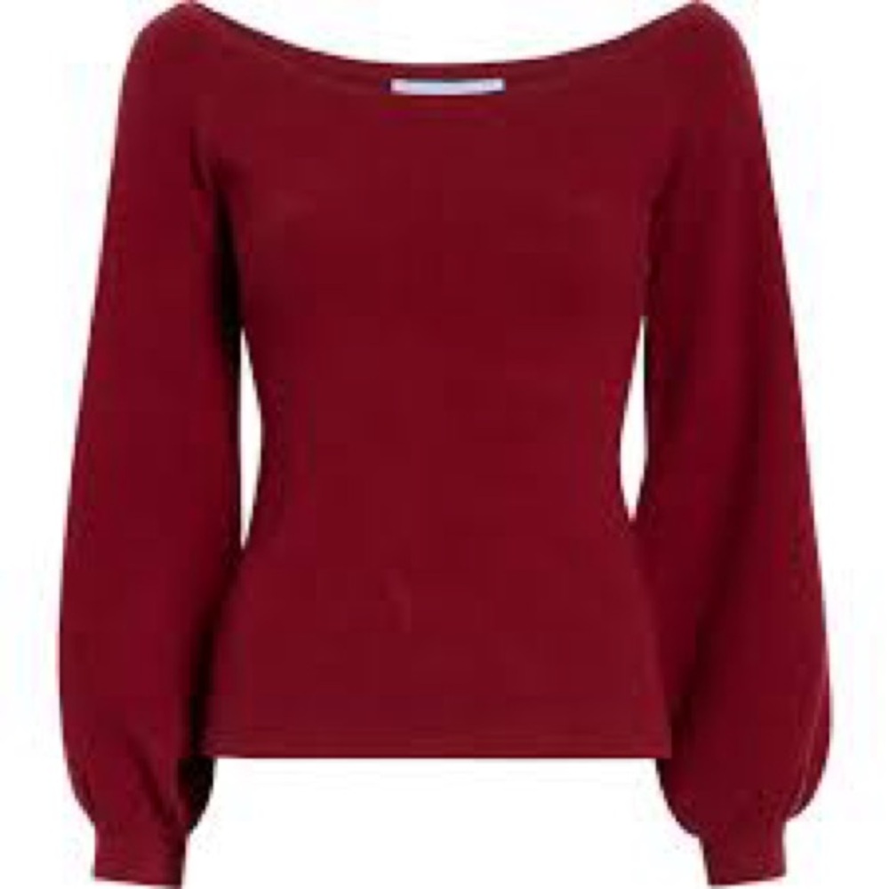 NWT Hill House Maude Sweater Dark Cherry Size Small - Picture 2 of 2